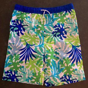 Lands' End Boys Swim Trunks - Blue and Green - Size 14-16 (Never Worn)